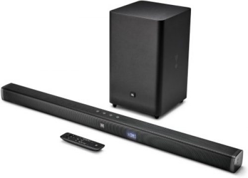 JBL BAR21 Dolby Digital with Wireless Subwoofer 300 W Bluetooth Soundbar(Black, 2.1 Channel)
