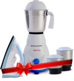 Lifelong LLCMB02 500 W Mixer Grinder (White, 3 Jars) & 1100 W Dry Iron Combo
