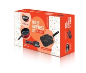 Nirlep by Bajaj Electricals 3-Piece Non-Stick Breakfast Gift Set (Multi Snack Maker 2.2 mm, Sandwich Griller 2 mm & 2 Minute Fry Pan 18 cm Diameter)