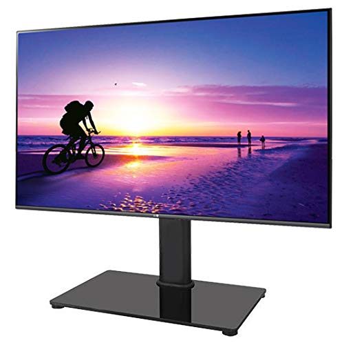 Rife Universal Tabletop TV Stand Base, Fits 32, 37, 40, 47, 50, 55 Inch TVs, Height Adjustable, Black