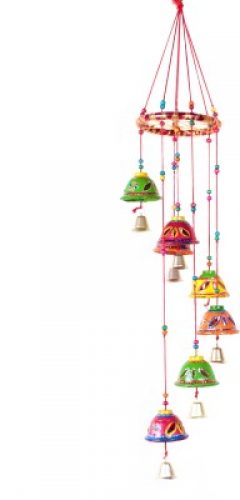 RVART new Gifting Decorative Showpiece wind chime Plastic Windchime(5 inch, Multicolor)