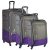 Skybags Romeo Set of 3 ( Small + Medium + Large ) Grey Softsided Trolleys
