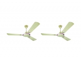 Usha Striker Galaxy 1200mm 80-watt Goodbye Dust Ceiling Fan with Anti Dust Feature (Corn Silk),pack of 2