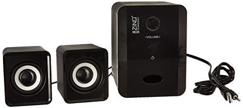 Zinq Technologies MELOS Mini 2.1 Channel Portable Laptop/Desktop USB Powered Multi-Media Speaker with AUX Input (Black)